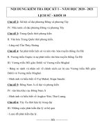 NỘI DUNG HƯỚNG DẪN ÔN TẬP HỌC KỲ I (2020-2021)