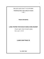 Lòng tin đối với khách hàng công nghiệp 