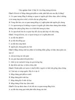 Tải Trắc nghiệm Sinh học 12 bài 24 - Các bằng chứng tiến hóa