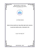 Phân tích chuỗi giá trị tôm thẻ chân trắng tại huyện đông hòa, tỉnh phú yên  