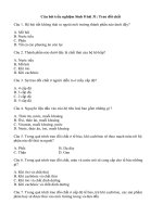 Tải Trắc nghiệm Sinh học 8 bài 31: Trao đổi chất - Bài tập trắc nghiệm Sinh học 8 có đáp án