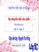 Khoa học 5 - Tiết 35 - Sự chuyển thể của chất