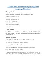 Tải Xác định phần trăm khối lượng các nguyên tố trong hợp chất hữu cơ - Chuyên đề môn Hóa học lớp 11