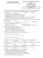 Tải Đề thi thử THPT Quốc gia môn Vật lý lần 1 năm 2016 trường THPT Ngô Sĩ Liên, Bắc Giang - Đề thi thử đại học năm 2016 môn Vật lý có đáp án