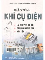 Giáo trình khí cụ điện dùng cho các trường đại học khối công nghệ  hồ xuân thanh 