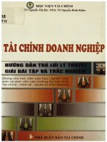 Tài chính doanh nghiệp  hướng dẫn trả lời lý thuyết và giải bài tập trắc nghiệm  nguyễn thị hà, nguyễn đình kiệm 
