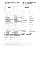 Download Kiểm tra 15 phút tiếng anh lớp 8 lần 1