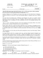 Tải Đề thi thử THPT Quốc gia môn tiếng Anh năm học 2017-2018 có đáp án chi tiết - Khảo sát chất lượng môn tiếng Anh lớp 12 có đáp án