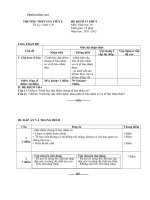 Download Đề và đáp án kiểm tra 15 phút sinh học 10