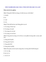Tải Trắc nghiệm Hóa học 9 bài 3 - Tính chất hóa học của axit