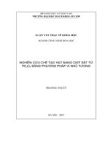 Nghiên cứu chế tạo hạt nano oxit sắt từ Fe3O4 bằng phương pháp vi nhũ tương