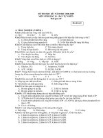 Download Đề kiểm tra 1 tiết sinh học 10 nâng cao