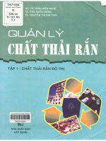 Quản lý chất thải rắn  tập 1 chất thải rắn đô thị  trần hiếu nhuệ 