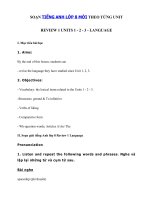 Tải Review 1 lớp 8 Language - Soạn tiếng Anh 8 Review 1 Language | Giải bài tập SGK tiếng Anh 8 mới Review 1 Units 1 - 2 - 3