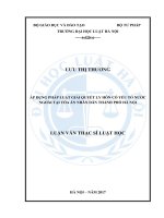 Áp dụng pháp luật giải quyết ly hôn có yếu tố nước ngoài tại tòa án nhân dân thành phố hà nội  