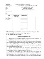 Đề kiểm tra định kì - Giữa học kì I -  Khối 4 - Môn Tiếng Việt - Năm học 2016 - 2017