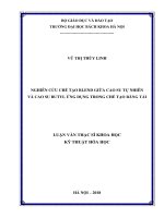 Nghiên cứu chế tạo blend giữa cao su tự nhiên và cao su butyl ứng dụng trong chế tạo băng tải