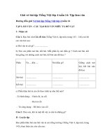 Tải Giải vở bài tập Tiếng Việt lớp 4 tuần 14: Cấu tạo bài văn miêu tả đồ vật - Giải sách bài tập Tiếng Việt 4 tuần 14: Tập làm văn