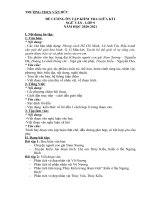 Đề cương ôn tập giữa kì I môn Văn 9 (2020-2021)