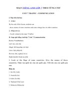 Tải Unit 7 lớp 7 Communication - Tiếng Anh 7 Unit 7 Traffic| Giải bài tập SGK tiếng Anh lớp 7 Unit 7 Communication