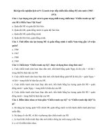 Tải Bài tập trắc nghiệm lịch sử 9: Cả nước trực tiếp chiến đấu chống Mỹ cứu nước (1965 - 1973) - Câu hỏi trắc nghiệm Lịch sử 9 - Bài 29 có đáp án