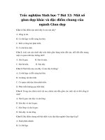 Tải Trắc nghiệm Sinh học 7 Bài 12: Một số giun dẹp khác và đặc điểm chung của ngành Giun dẹp - Câu hỏi trắc nghiệm Sinh học 7 có đáp án