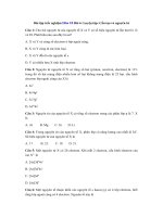 Tải Trắc nghiệm Hóa học 10 bài 6: Luyện tập: Cấu tạo vỏ nguyên tử - Trắc nghiệm Hóa học 10 bài 6 có đáp án