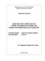 Đánh giá chất lượng dịch vụ thông tin di động do trung tâm thông tin di động khu vực ii cung cấp 