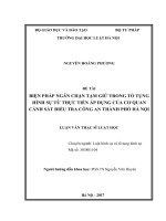 Biện pháp ngăn chặn tạm giữ trong tố tụng hình sự từ thực tiễn áp dụng của cơ quan cảnh sát điều tra công an thành phố hà nội  