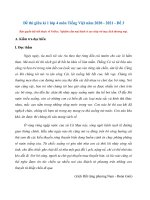 Tải Đề thi giữa kì 1 lớp 4 môn Tiếng Việt năm 2020-2021 - Số 3 - Đề kiểm tra giữa học kì 1 lớp 4 có đáp án