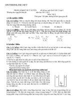 Download Đề thi HSG lần 2 Vật lý lớp 8