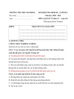 Tải Đề thi học kì 1 lớp 5 môn Lịch sử và Địa lý trường Tiểu học Mai Động, Hà Nội năm 2020 - 2021 - Đề kiểm tra học kì 1 môn Sử - Địa lớp 5 có đáp án và ma trận