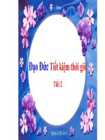 Đạo đức 4 - Tuần 11 - Tiết kiệm thời giờ