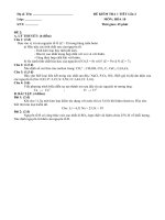 Download Đề kiểm tra 1 tiết lần 2 hóa học 10