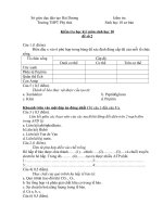 Download Đề kiểm tra HKI sinh  học 10 cơ bản- tỉnh Hải Dương