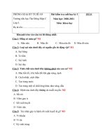 Tải Đề thi học kì 1 lớp 5 môn Khoa học trường Tiểu học Tân Đông Hiệp C, Bình Dương năm 2020 - 2021 - Đề kiểm tra học kì 1 môn Khoa học lớp 5 có đáp án và ma trận