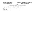 Download Đề kiểm tra 1 tiết sinh học 9- THCS Tân Bình