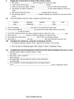 Download Đề kiểm tra 1 tiết tiếng anh 8- bài số 4