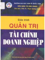Giáo trình quản trị tài chính doanh nghiệp  phạm quang trung (chủ biên) và các tác giả khác 