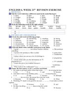 Khối 6: Hướng dẫn học các môn tuần 21