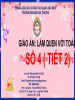 LÀM QUEN VỚI TOÁN: Số 4 tiết 2