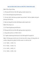 Tải Trắc nghiệm Hóa học 8 bài 16 - Phương trình hóa học