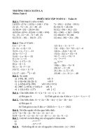 phiếu bài tập toán tuần 1 tháng 2 khối 6789