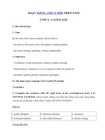 Tải Tiếng Anh 11 Unit 6 Language - Soạn Tiếng Anh lớp 11 Unit 6 Global Warming trang 8 - 9