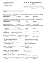 Tải Đề thi thử THPT Quốc gia 2015 môn Tiếng Anh trường THPT Quảng La, Quảng Ninh (lần 4) - Đề thi thử Đại học môn Tiếng Anh có đáp án