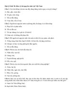 Tải Câu hỏi trắc nghiệm Địa lý 8 bài 38 - Bảo vệ tài nguyên sinh vật Việt Nam