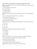 Tải Trắc nghiệm Lịch sử lớp 8 bài 17 - Châu Âu giữa hai cuộc chiến tranh thế giới (1918 - 1939)