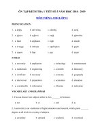 Tải Ôn tập kiểm tra 1 tiết số 3 Tiếng Anh lớp 11 năm học 2018 - 2019 - Kiểm tra định kỳ môn Tiếng Anh lớp 11 chương trình mới