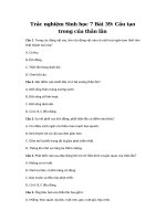 Tải Trắc nghiệm Sinh học 7 Bài 39: Cấu tạo trong của thằn lằn - Trắc nghiệm Sinh học 7 Bài 39 có đáp án