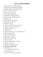 Tải Từ vựng tiếng Anh lớp 7 Unit 6: After School - Để học tốt Tiếng Anh lớp 7